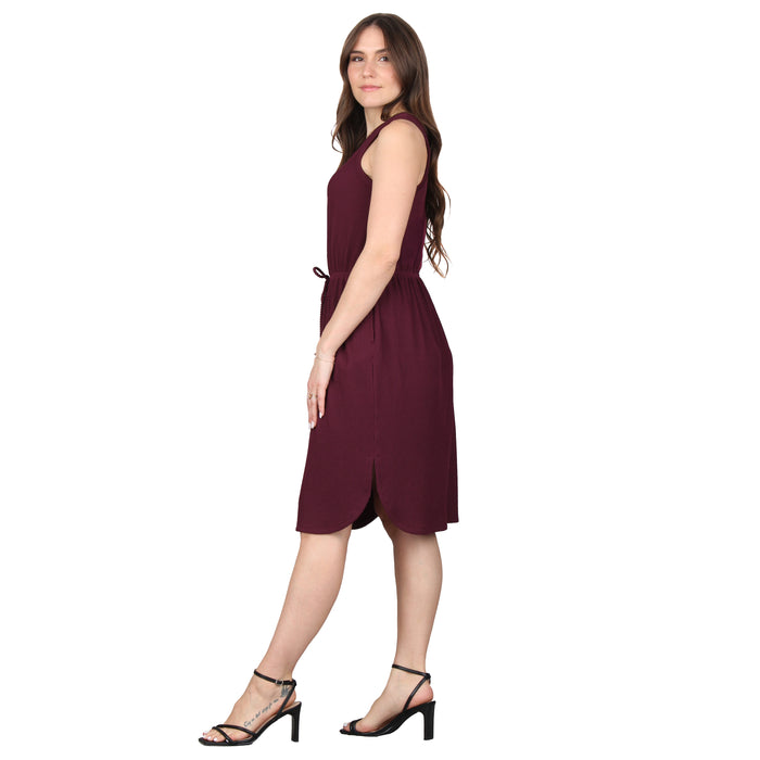 Plus Size Pocket Tie Waist Midi Dress