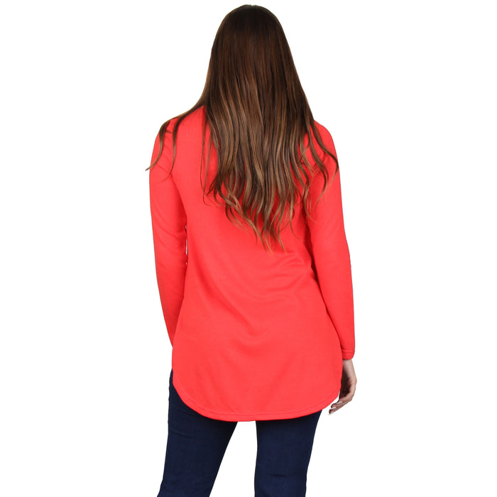 Round Neck Curved Hem Tunic