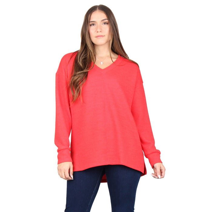 Rib-Knit Center Seam Tunic