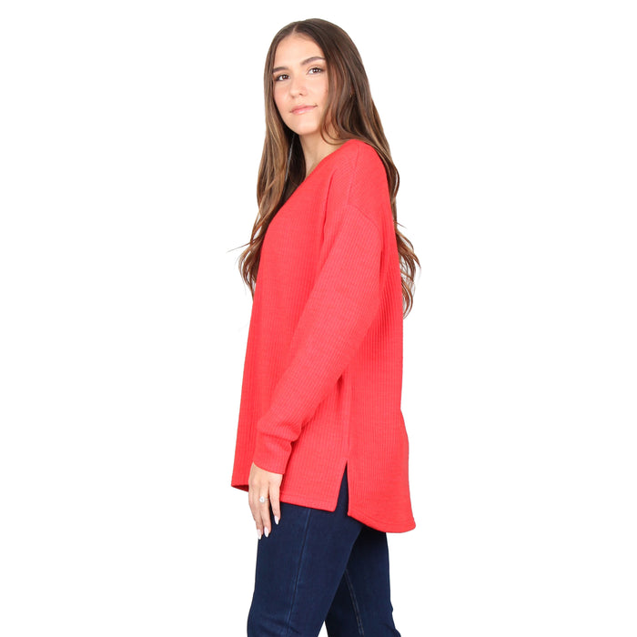 Rib-Knit Center Seam Tunic