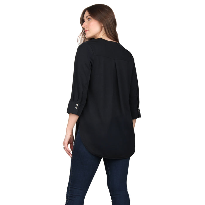 Plus Size Shirttail Hem Tunic