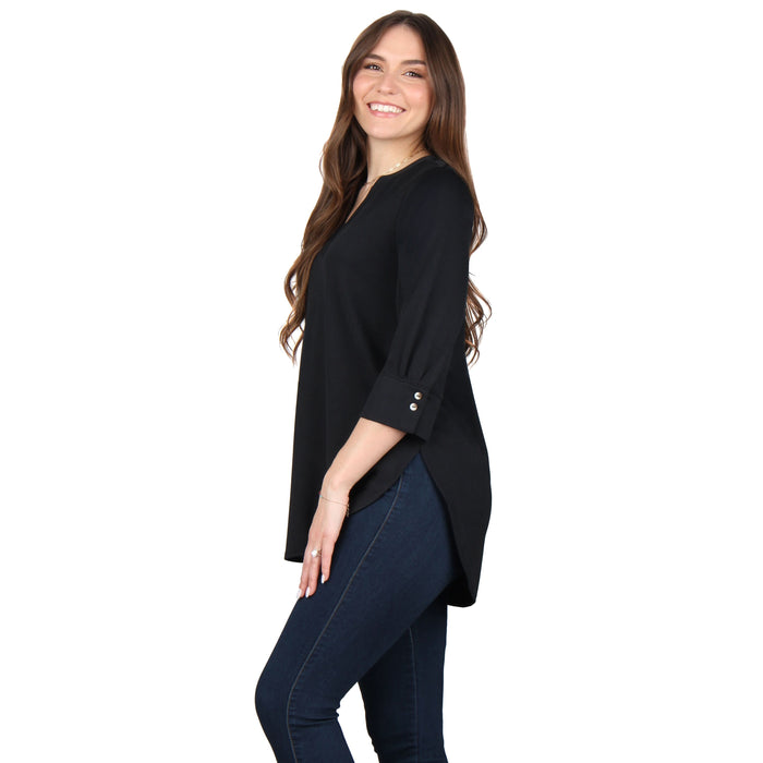 Plus Size Shirttail Hem Tunic