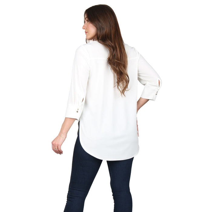 Plus Size Shirttail Hem Tunic