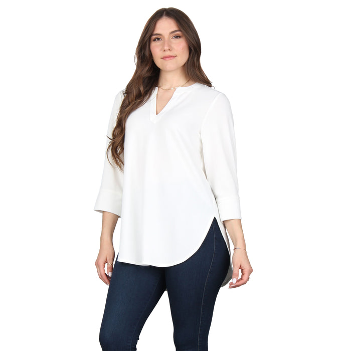 Plus Size Shirttail Hem Tunic