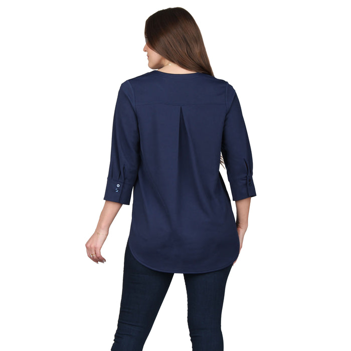 Plus Size Shirttail Hem Tunic