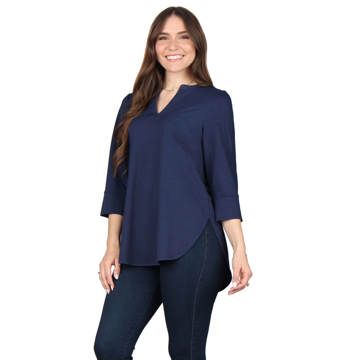 Plus Size Shirttail Hem Tunic