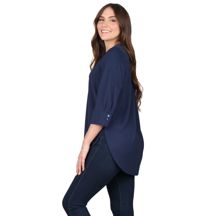 Plus Size Shirttail Hem Tunic