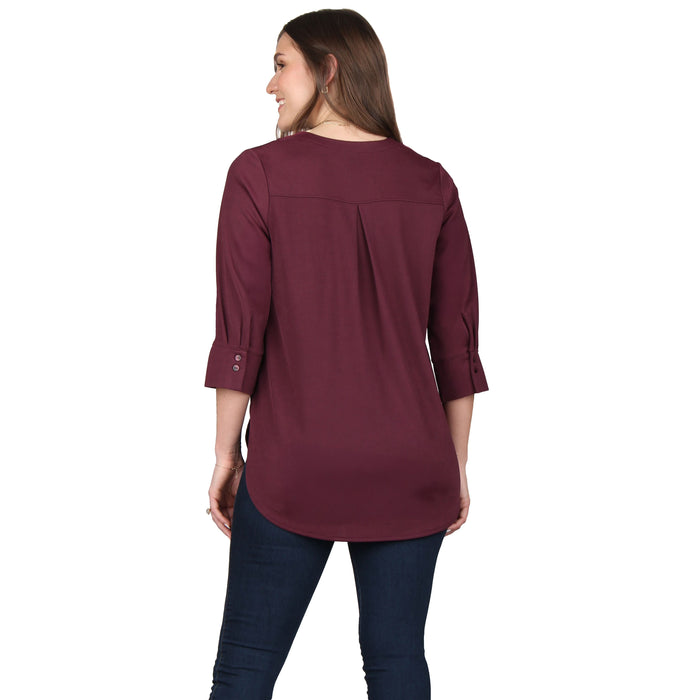 Plus Size Shirttail Hem Tunic