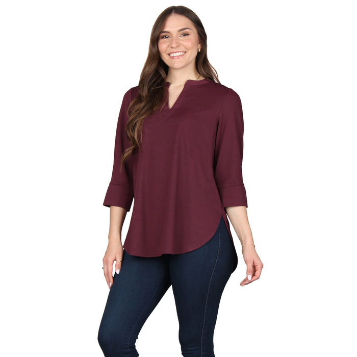 Plus Size Shirttail Hem Tunic