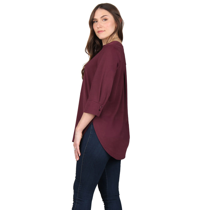 Plus Size Shirttail Hem Tunic
