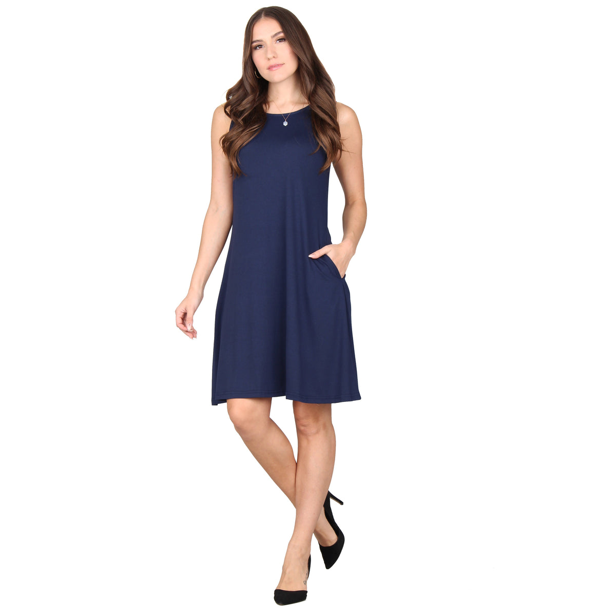 Plus Size Sleeveless Swing Dress Lildy.com Plus Size Sleeveless Swing Dress Lildy.com