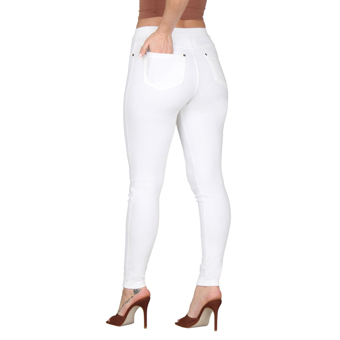 Plus Size Women's Solid Denim Jeggings