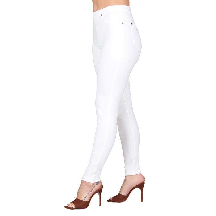 Plus Size Women's Solid Denim Jeggings