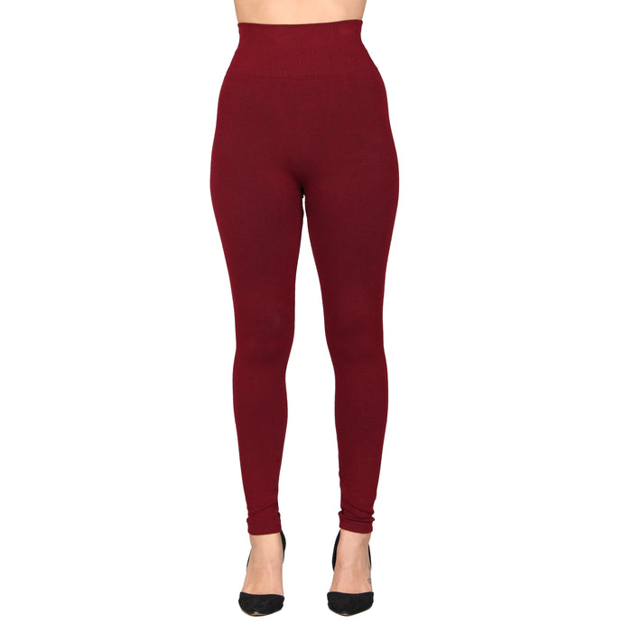 High Waist Compression Leggings with French Terry Lining – DuskPhan