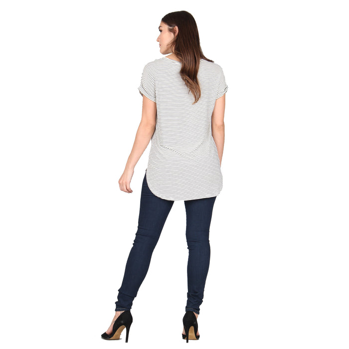 Plus Size High-Low Curved Hem Tunic