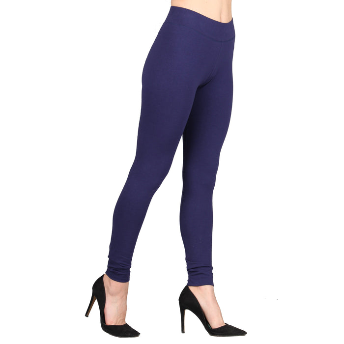 Buy GM Group Women's Cotton Leggings(GMG-3L_Blue_Large) at