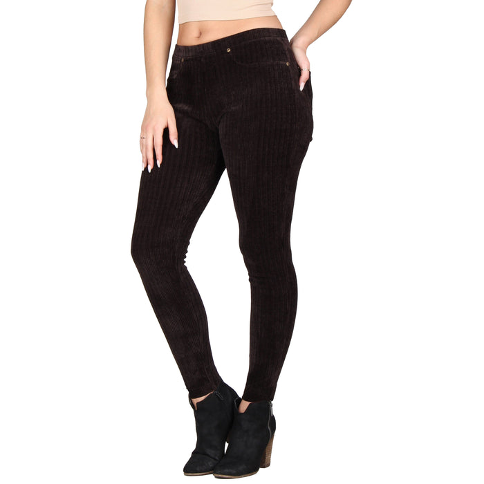 Hue black corduroy leggings/jeggings, ladies xs stretch mid rise pants -  $30 - From Kimberly