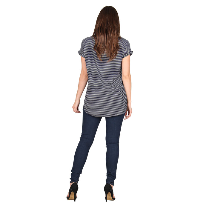 Plus Size High-Low Curved Hem Tunic