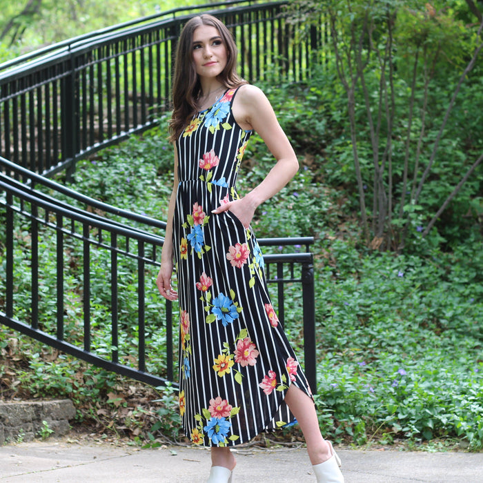 Plus Size Printed Shirt Tail Dress