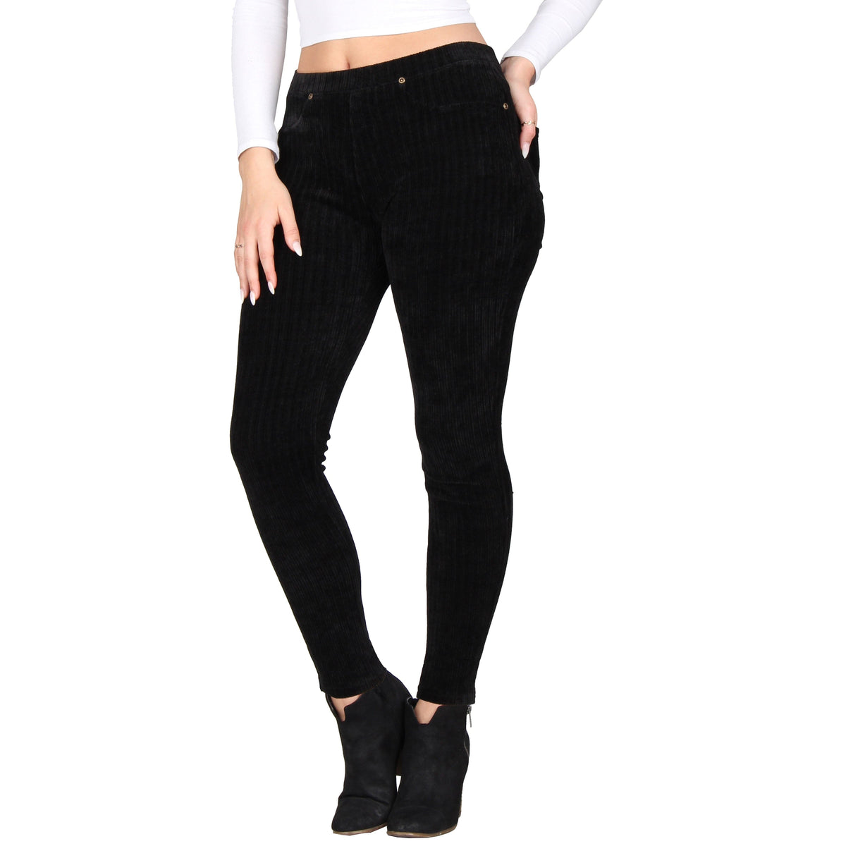 High-Rise Side Pocket Cotton Leggings