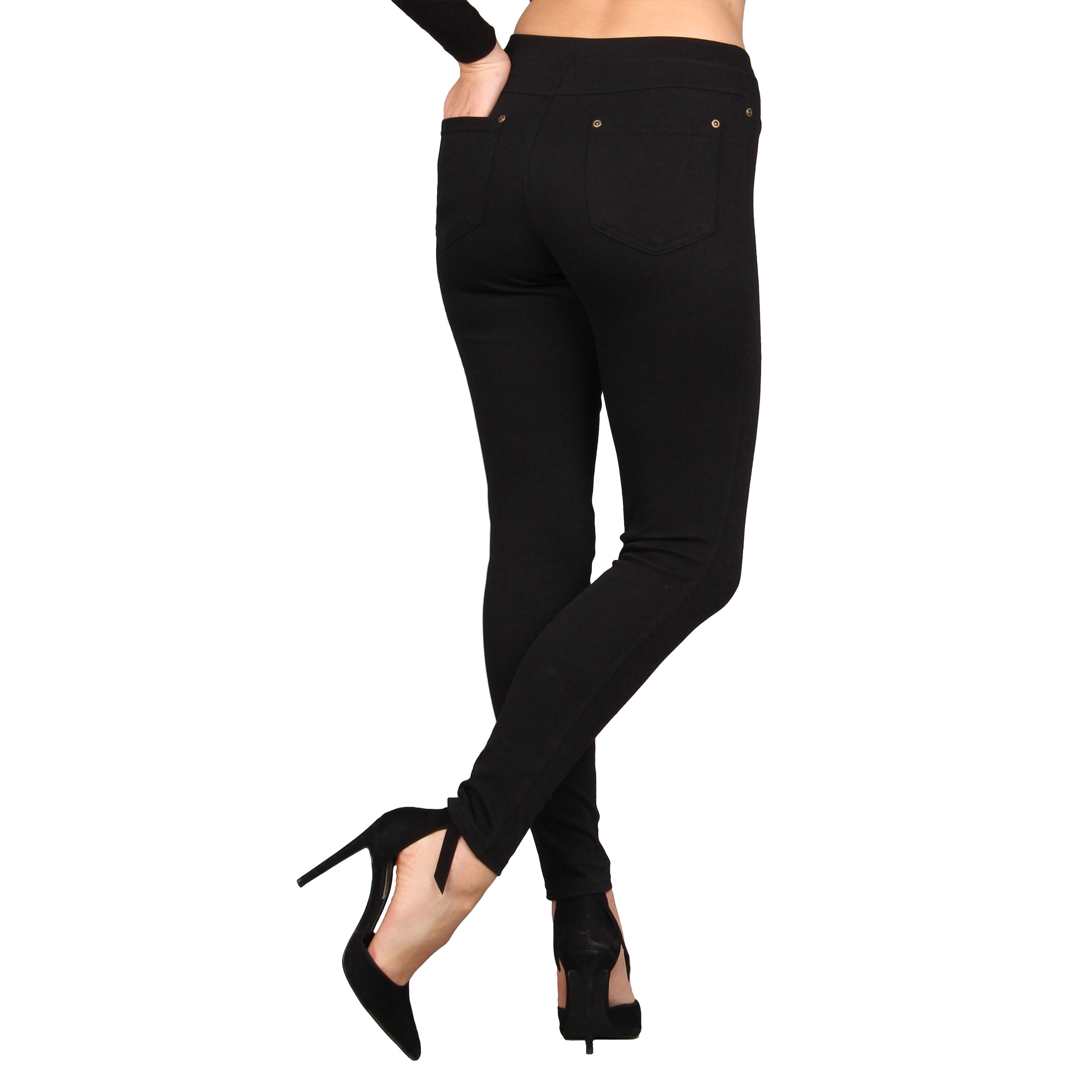 women leggings high waist cotton Women's Denim Print Jeans Look Like  Leggings Stretchy High Waist Slim Skinny Jeggings - Walmart.com