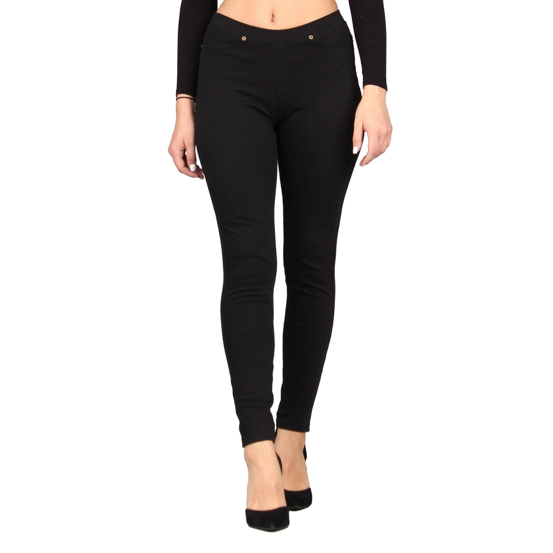 Girl's Fitted Solid Mid Rise jeggings