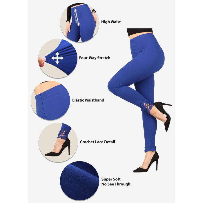 NEW Women's Lildy Super Soft Leggings Black Solid S-L 5% Spandex