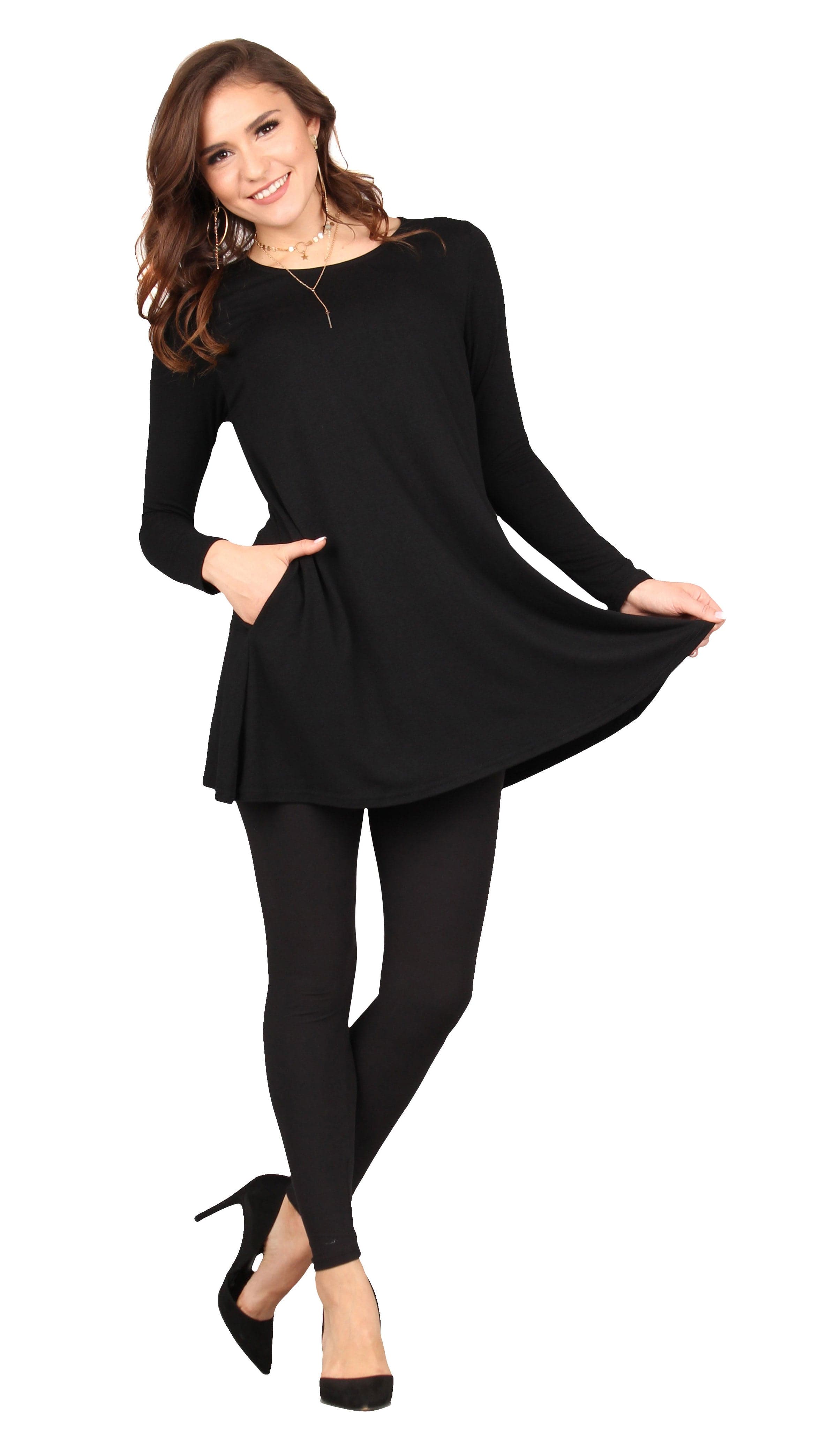 Solid Pocket Swing Tunic