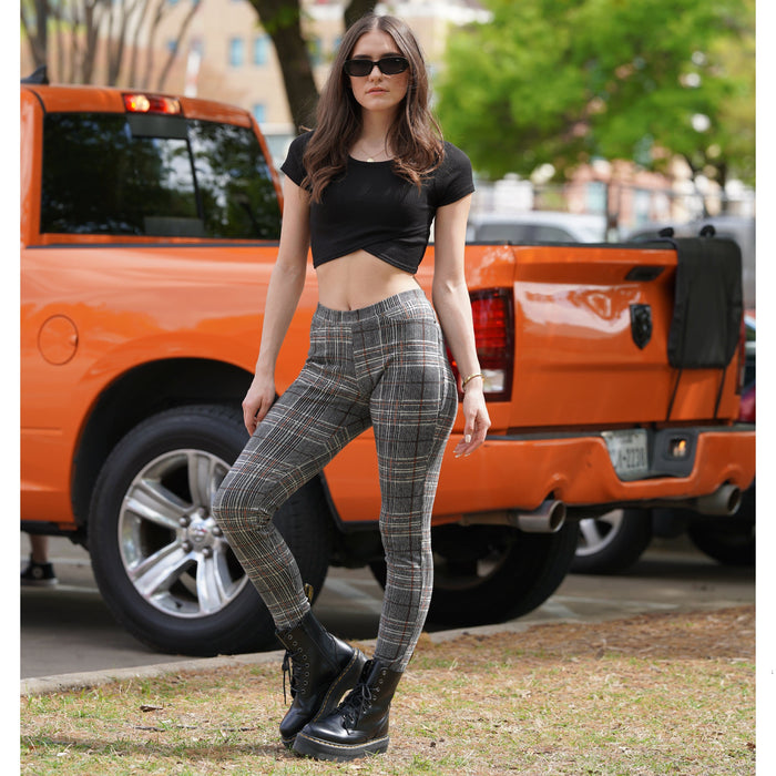Plus Size Printed Denim Jeggings