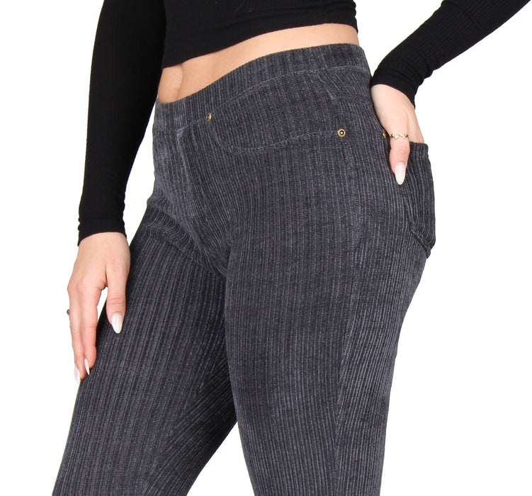 Ribbed Corduroy Jeggings —