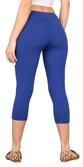 High Waist women Blue capri leggings, Slim Fit at Rs 230 in Sangrur