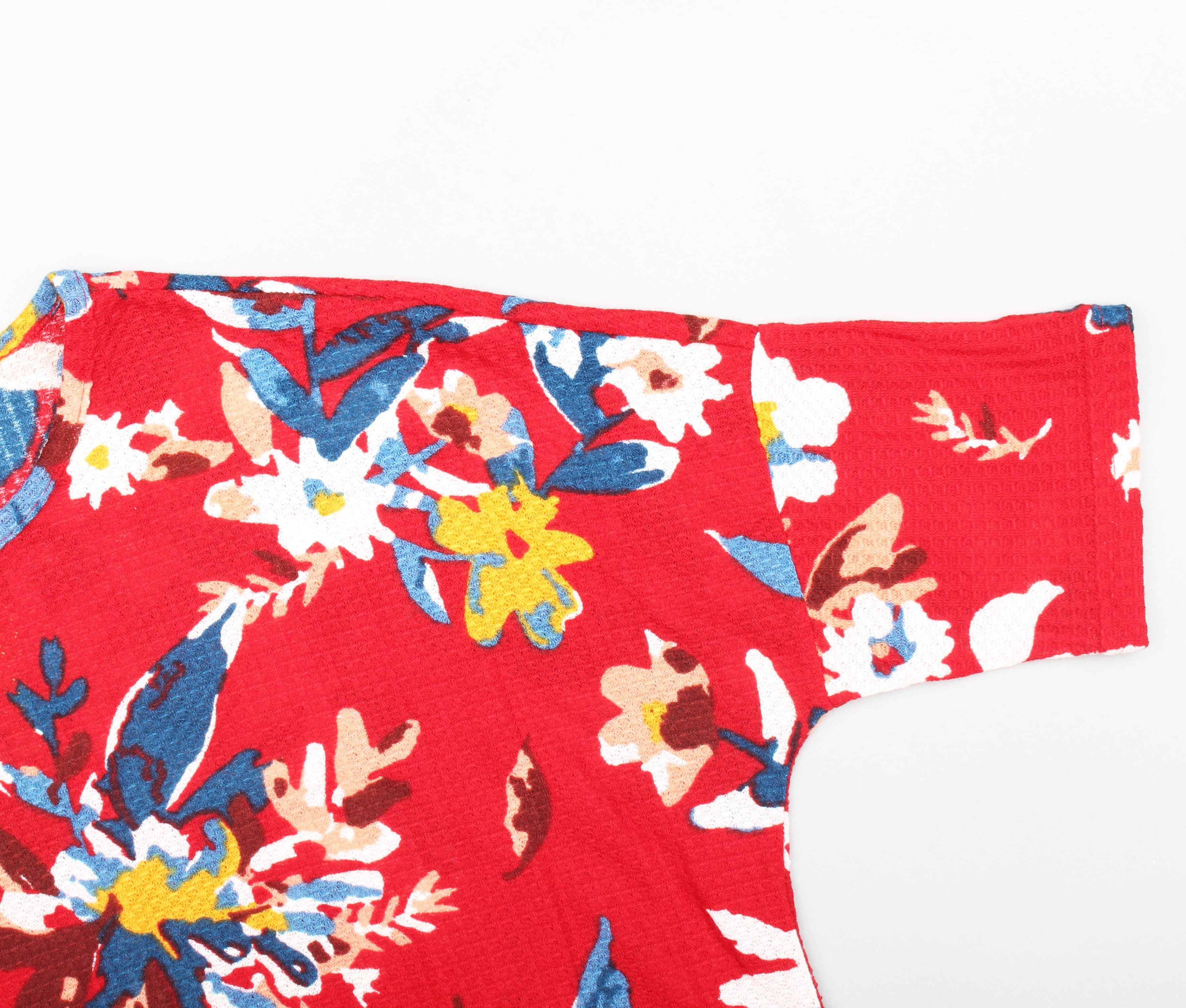 ¾ Sleeve Printed Waffle Knit Tunic — Lildy.com