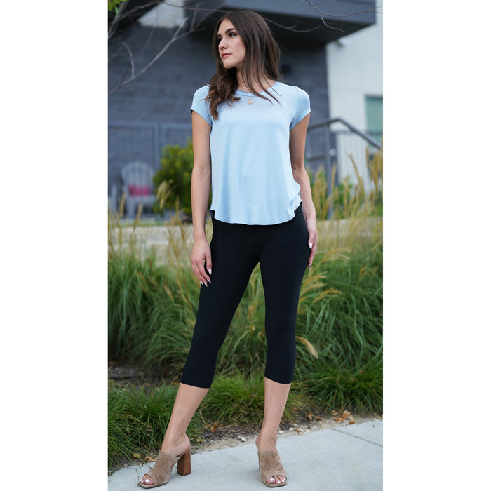 Solid Capri Super Soft Leggings