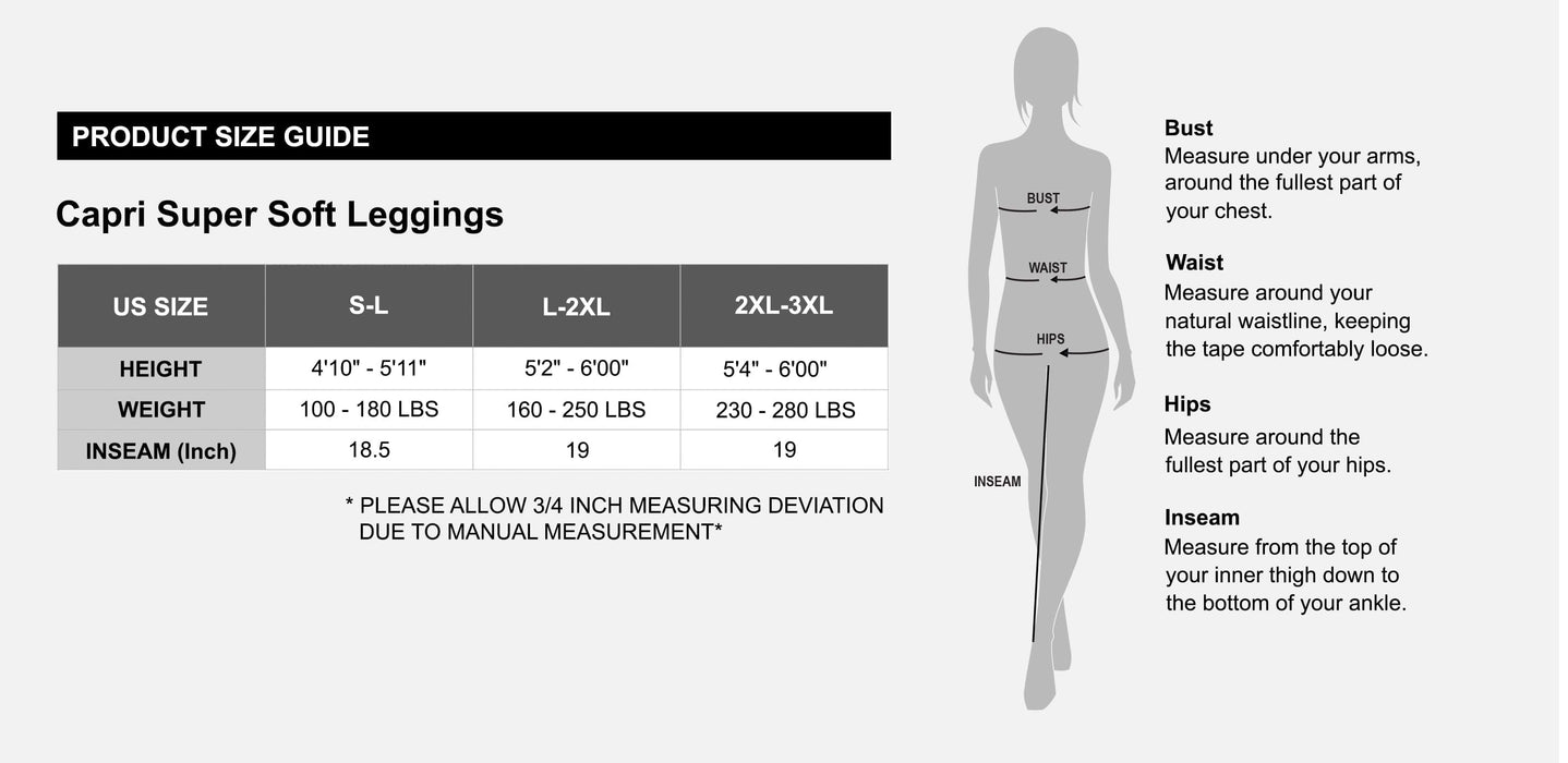 Solid Capri Super Soft Leggings