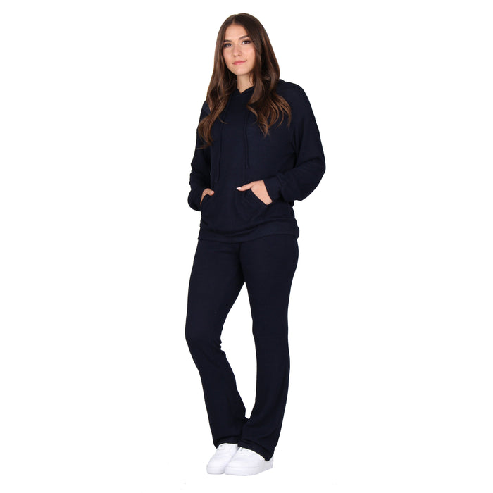 Plus Size Solid Knitted Hoodie