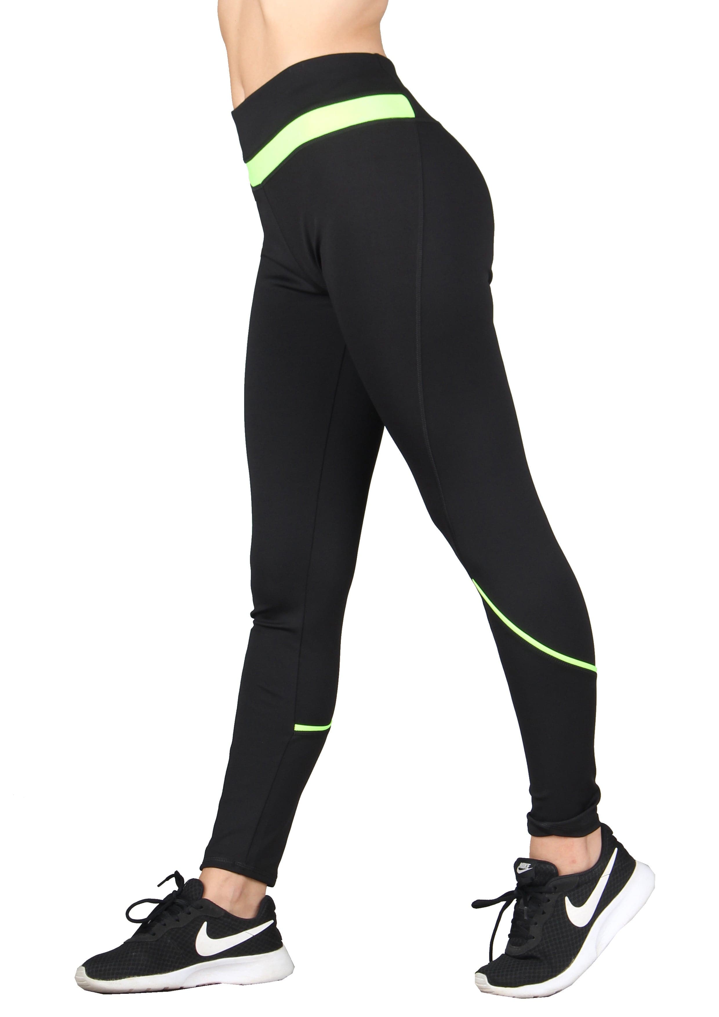 Women's Nike College Navy/Neon Green Seattle Seahawks Leg-A-See Leggings