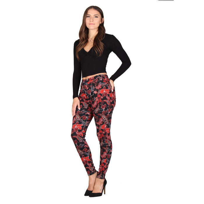 Plus Size Printed Denim Jeggings