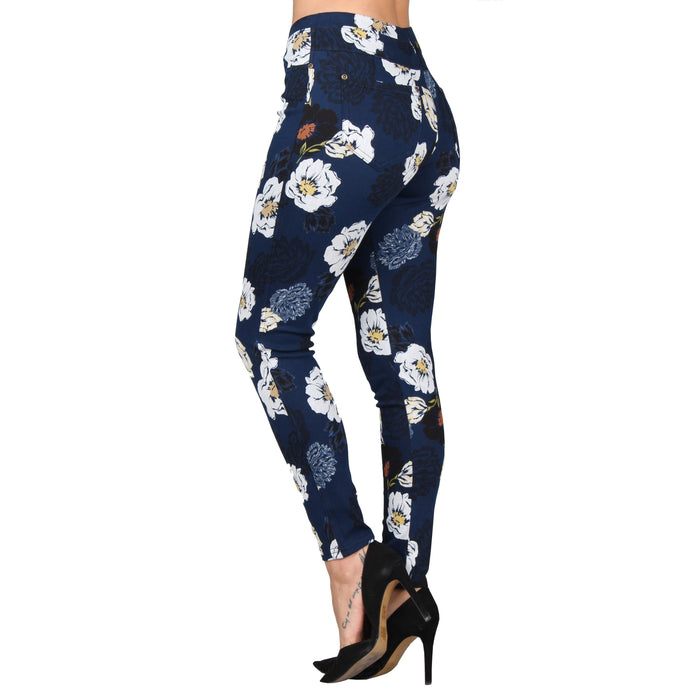 Plus Size Printed Denim Jeggings