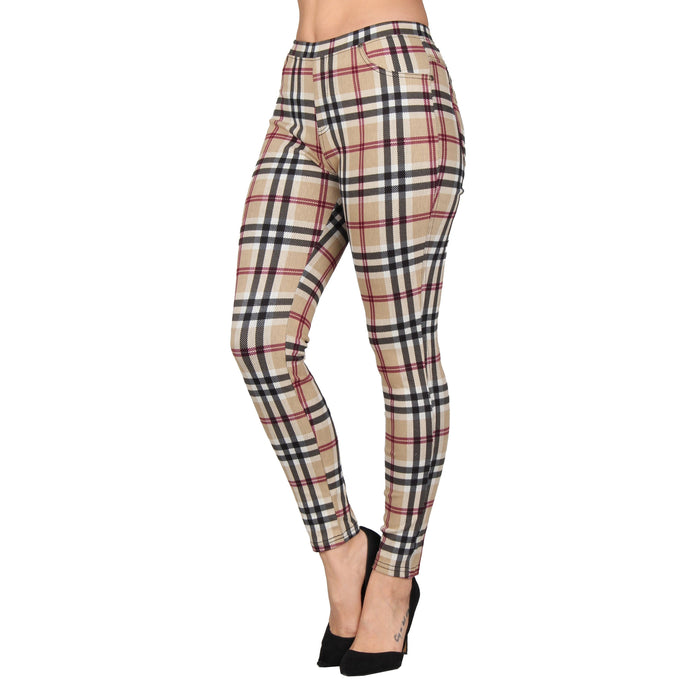 Plus Size Printed Denim Jeggings
