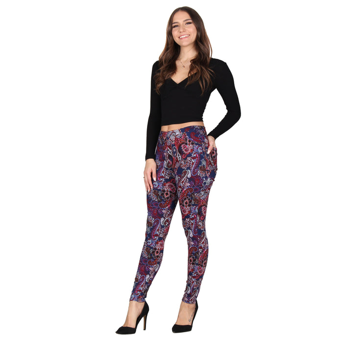 Plus Size Printed Denim Jeggings