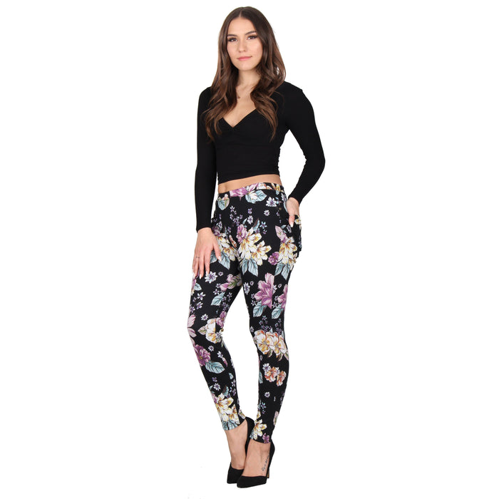 Plus Size Printed Denim Jeggings